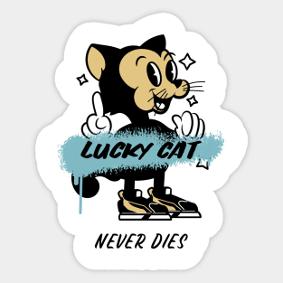 Lucky Cat Never Dies Sticker